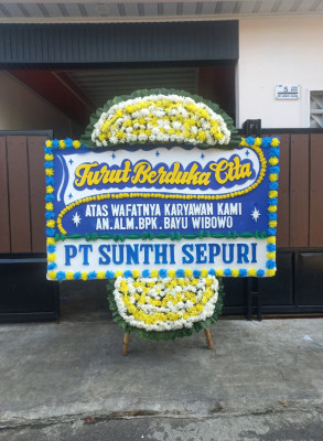 Papan Bunga Duka di Makassar